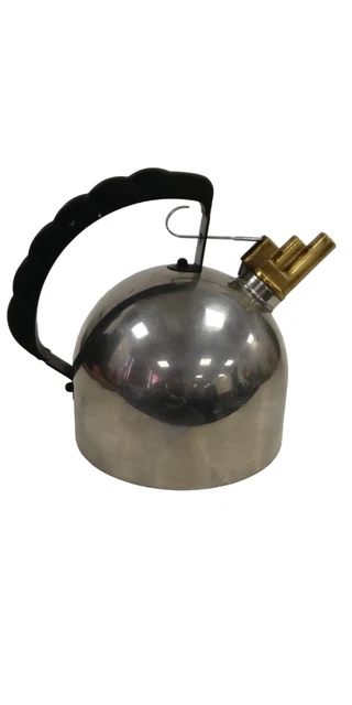 Richard Sapper  Stove Top Kettle Metal Silver Tone Copper Base Openable Spout