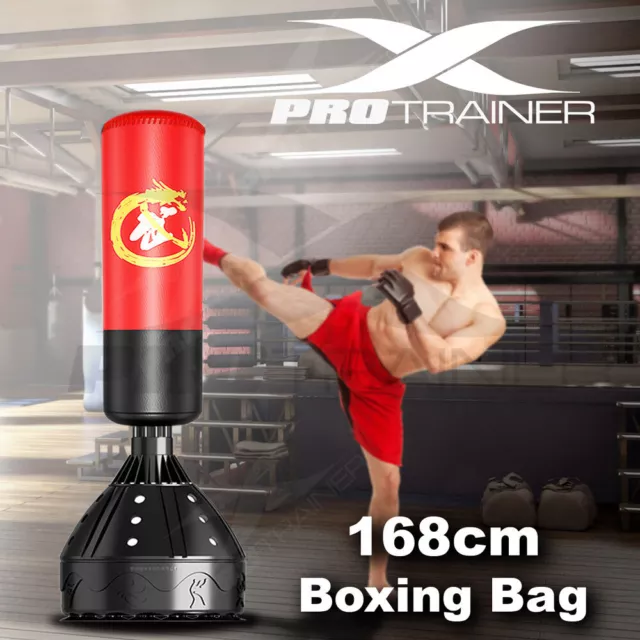 New 168Cm Home Gym Boxing Bag Target Free Standing Punching Dummy Kick Mma