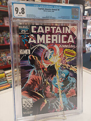 CAPTAIN AMERICA ANNUAL #8 (Marvel, 1986) CGC Graded 9.6 ~ White Pages