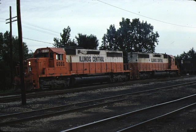 ICG Illinois Central Gulf EMD SD40A Kodachrome original Kodak Slide
