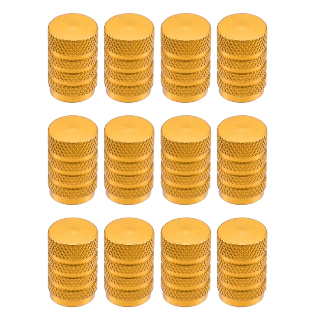 12 Pcs Voiture Pneu Vanne Poussière Capuchonuchon Roue Vanne Antipoussière Doré