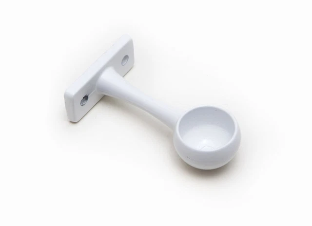 WHITE WARDROBE ROD Rail End Support Socket Bracket 19Mm Pack Of 5 EUR ...