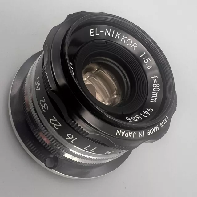 Early METAL Nikon EL-Nikkor 80mm f/5.6 Enlarging Lens 39mm mount Exc Condition