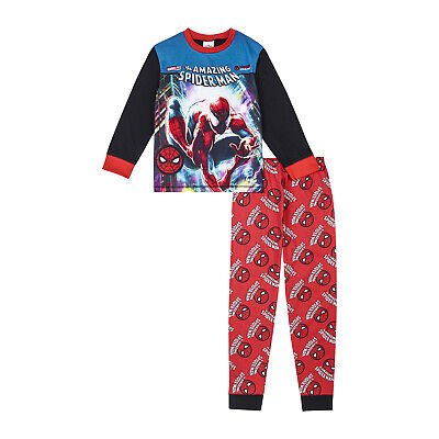 Spiderman Boys Long Pyjamas, PJs Ages 2 Years to 12 Years