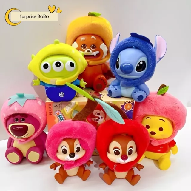 MINISO Disney Fruit Headgear Series Figura Caja Ciega Confirmada Nuevos Juguetes Regalo Lo último