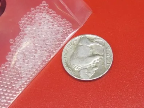 Acrylic Ball Clear, (1/16") .063" Diameter, 500 Balls Per Pkg
