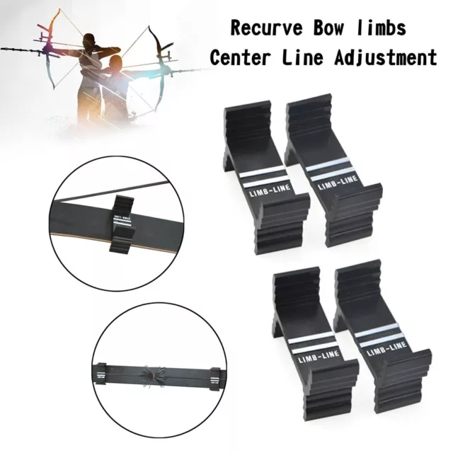 4x Recurve Bow Limbs Centrale Ligne Ajustement Gauge Calibration Module Detector