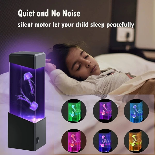 USB Powered Aquarium Night Lights Multi-Color Jellyfish Lava Lamps Desktop Decor 2