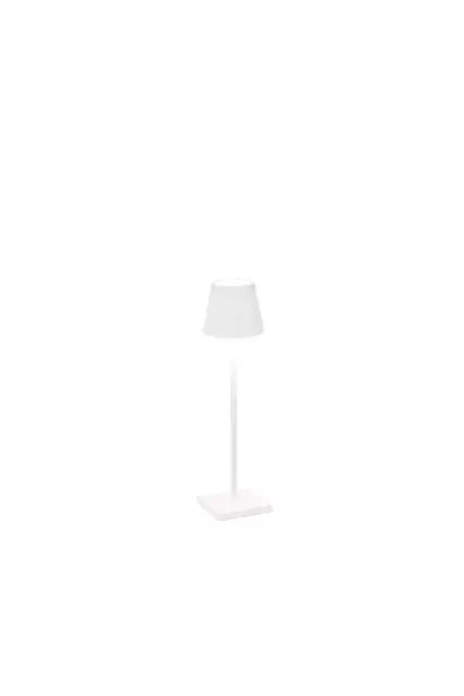 Lampada a led da tavolo Poldina Pro Micro Bianca ricaricabile e dimmerabile