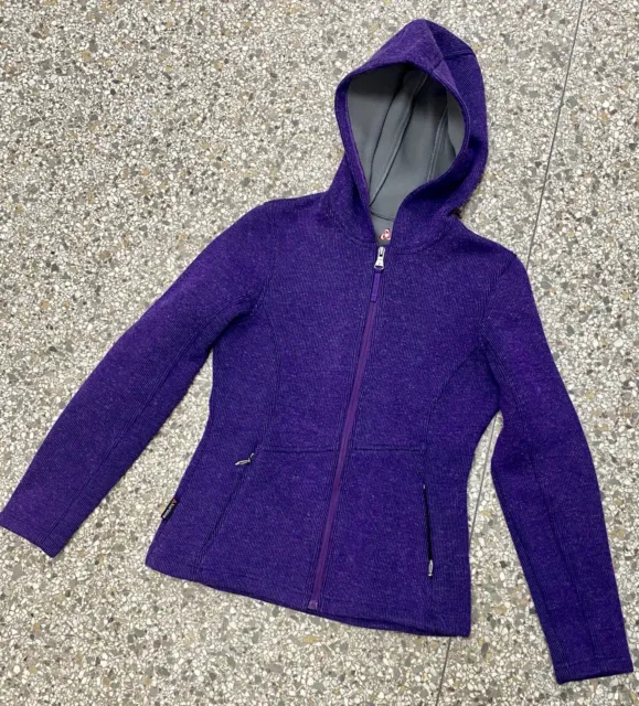 Turbine Snowboard Purple Hoodie Wool Women’s Jacket Size Small S  Burton Hurley