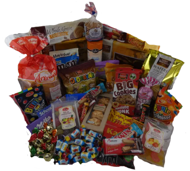 4 kg Süßigkeiten/Kekse/Fruchtgummi/Bonbon/Schokolade/Gebäck/Kuchen XL Mix Paket