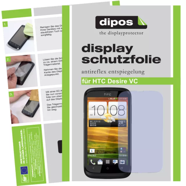 1x Schutzfolie für HTC Desire VC  matt Display Antireflex Passgenau