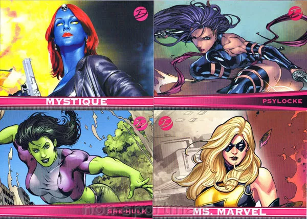 Marvel Dangerous Divas Set Of 72 Cards