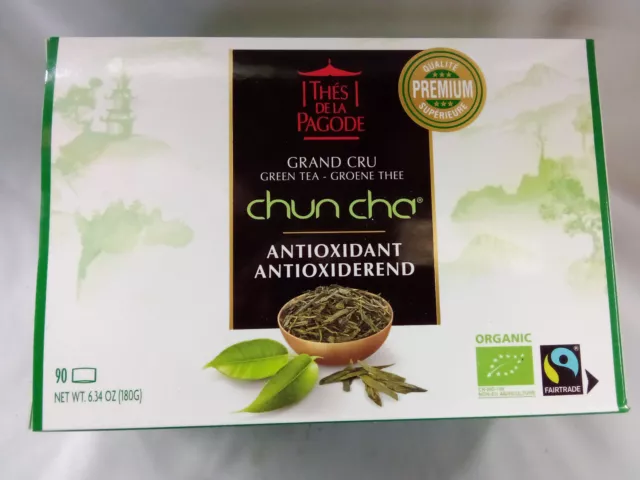 "Thé de la pagode" Chun Cha Thé vert grand cru riche en antioxydants 90 sachets