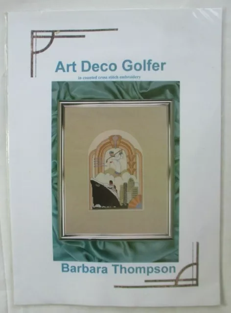 Kit De Bordado De Punto De Cruz Contado Golfista Barbara Thompson Art Deco - Nuevo