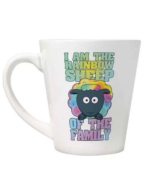 Mug Rainbow Sheep Of The Family Latte White