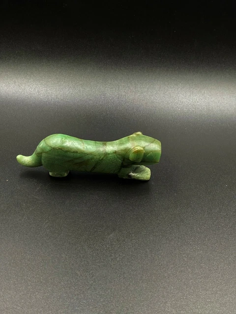 Old Antique Aventurine Jade Tiger Figure Bead Pendant Ancient Pyu Culture Burma 3