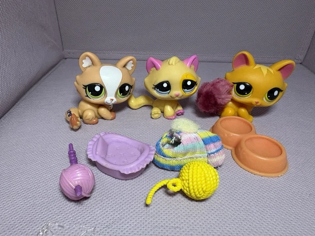 authentic littlest petshop LPS 1868 crouching cat kitty