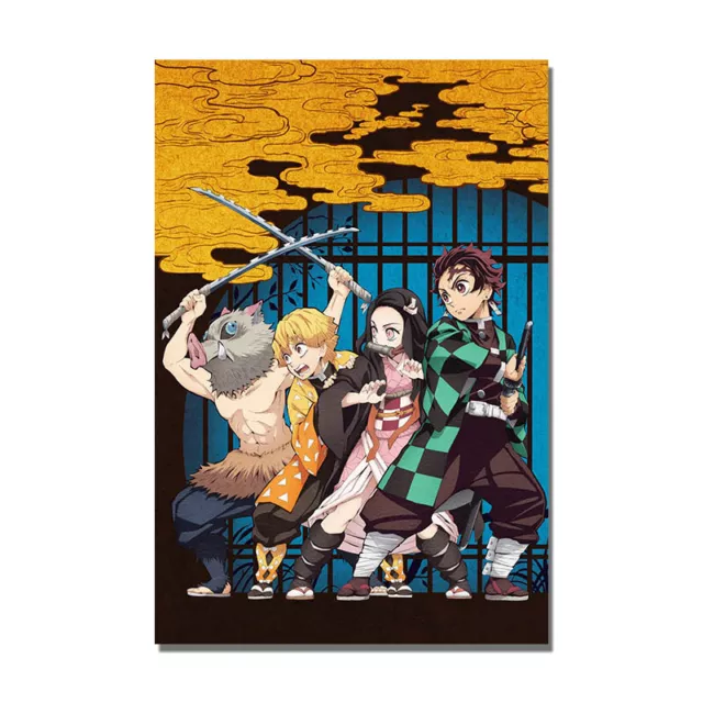 XIHOO Demon Slayer Poster Kimetsu No Yaiba The Swordsmith Village 2023  Movie Anime Posters Prints Bedroom Decor Silk Canvas for Wall Art Print  Gift