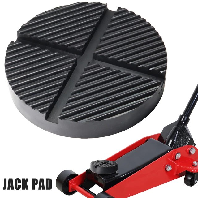 WELD SIDE CAR Slotted Frame Rail Floor Jack Disk Rubber Pads Adapter