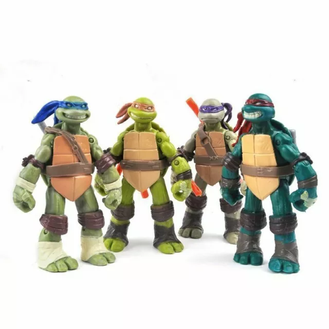 4 Stück Teenage Mutant Ninja Turtles TMNT Actionfigur  Modell Spielzeug Geschenk