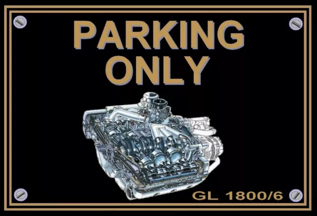 plaque " PARKING ONLY HONDA 1800 / 6  GOLDWING "  ( idée cadeau   )