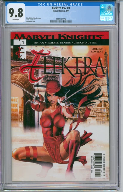 Elektra v2 #1 CGC 9.8 2001 Marvel White Pages