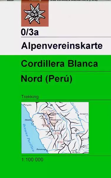 DAV Alpenvereinskarte 0/3A Cordillera Blanca Nordteil 1 : 100 000