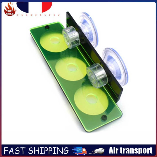 Fish Tank Fluorescence Coral Frag Rack Aquarium Reef w/ Plug Holder (Green)