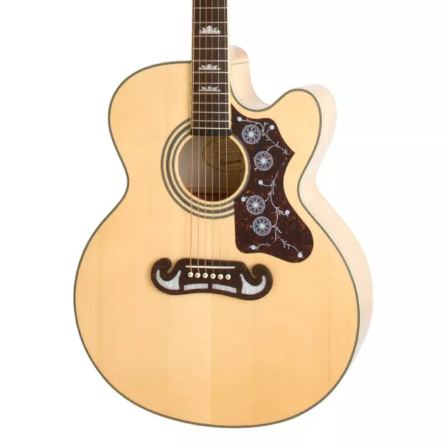 Epiphone J-200 EC Studio Electro-Acoustic Guitar, Vintage Natural (NEW)