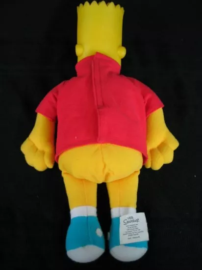 80) Stoff Vinyl Puppe Figur Bart Simpson The Simpsons Stofffigur 34cm 3