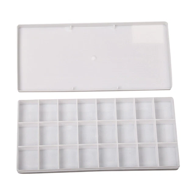 24 Wells Plateau De Mélange Aquarelle Palette De Mélange Boîte Aquarelle