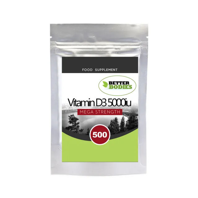 Bolsas blandas de vitamina D3 5000iu hechas en el Reino Unido | 60 | 120 | 240 | 340 | 500