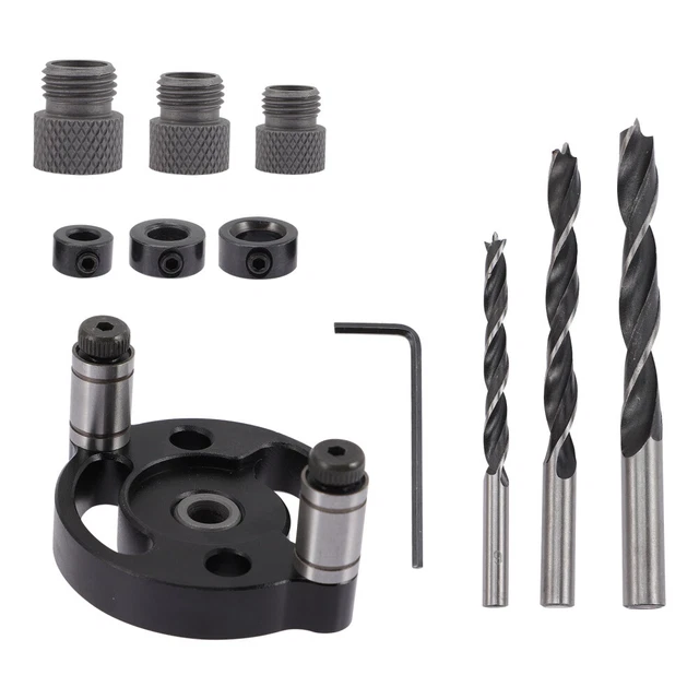 Self Centering Drill Bit Tool Step Drill Bits Dowling Jig Cone Drilling Set 5