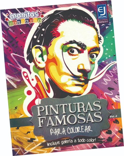 LIBRO PARA COLOREAR "Pinturas Famosas Para Colorear 2", En Español $10.