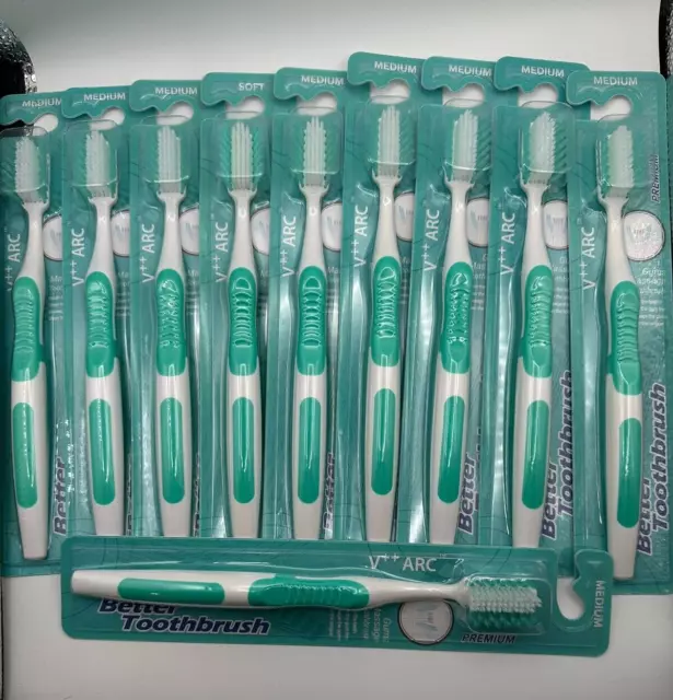 Zahnbürste Better Toothbrush V++ ARC Premium Türkis Medium 10er Vorteilspack