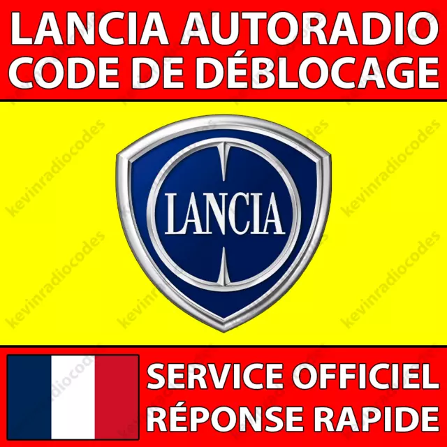 ✅Lancia Radio Code De Déblocage Delta Flavia Grand Voyager Musa Thema Ypsilon✅