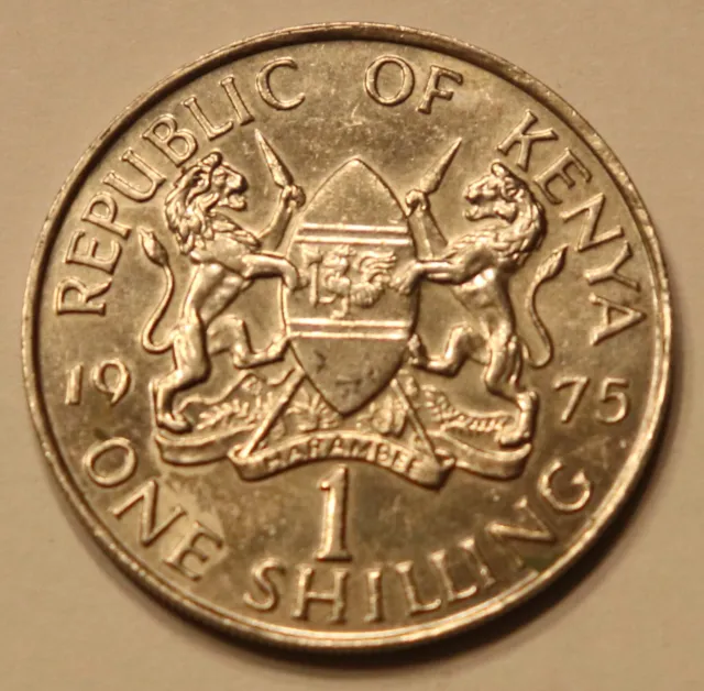 1975 Republic of Kenya One Shilling Coin