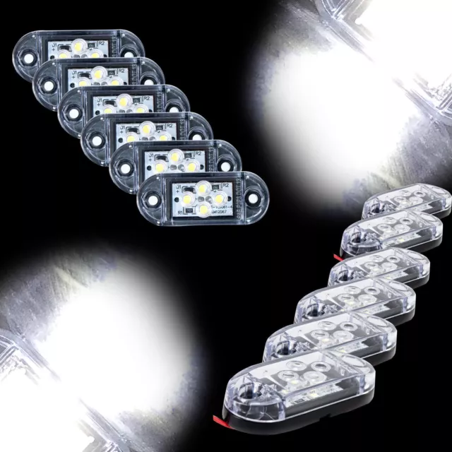 6 x 24V SMD 4 LED Bianco Lato ant. Luci di Ingombro Posizione CAMION RIMORCHIO 3