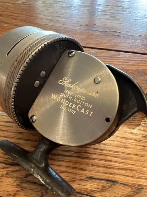 VINTAGE SHAKESPEARE 1788 PUSH-BUTTON WONDER CAST FISHING REEL BOX ONLY