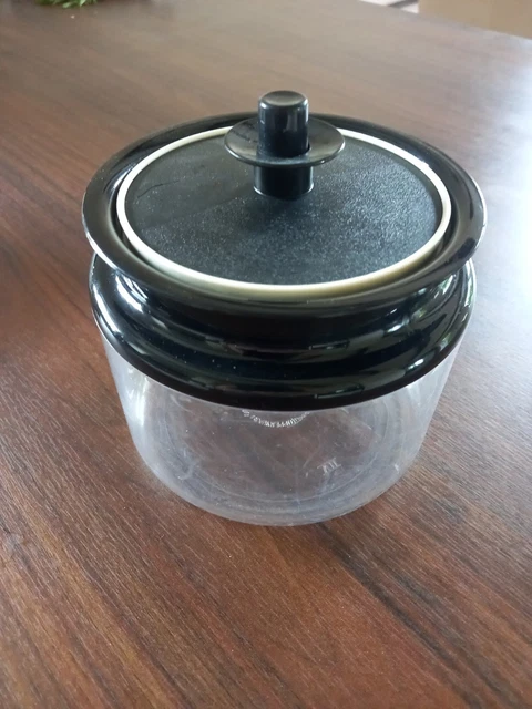 TUPPERWARE PANORAMA 1,2 L Kaffeedose Vorratsdose Vakuumdeckel schwarz Tupper EUR 23,00