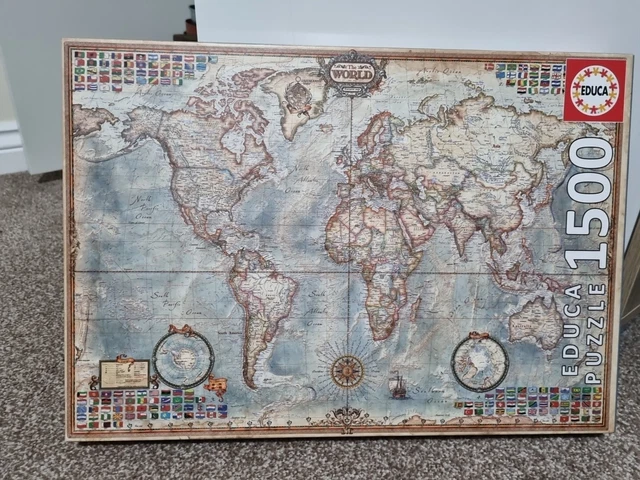 Puzzle EDUCA 8000 Pièces – Carte Historique Du Monde, Neuf Sous Blister