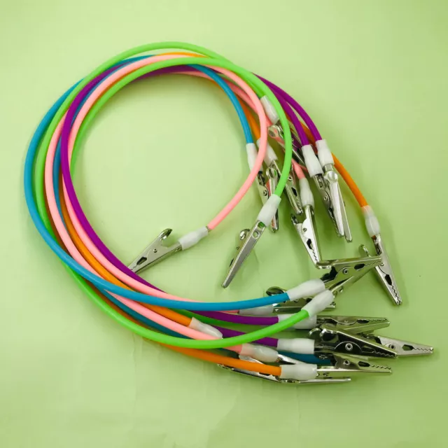 10 Pcs Dental Silicone Bib Clips Cord Flexible Tubes Napkin Holder Colorful
