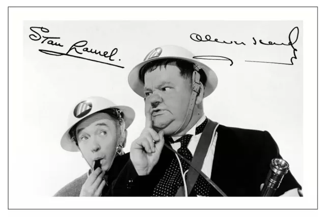 Laurel & Hardy Signed Autograph Photo Print