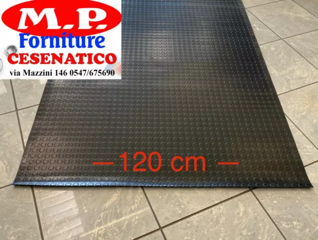 PAVIMENTO ANTISCIVOLO GOMMA TAPPETO BOLLATO SU MISURA A MULTIPLI DI 10cm h120cm