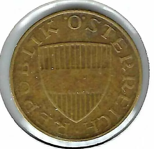 1975 Austria 50 Groschen Aluminum Bronze Coin! 2
