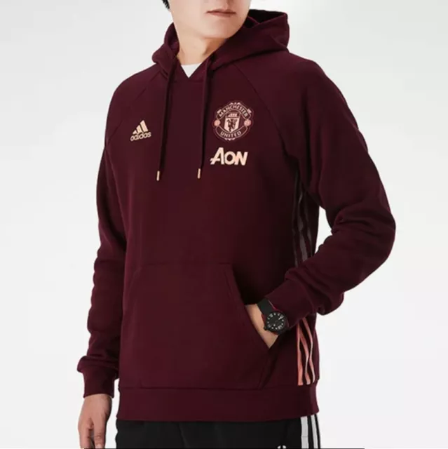 ADIDAS MANCHESTER UNITED Football Sport Pullover Size S Rare AON