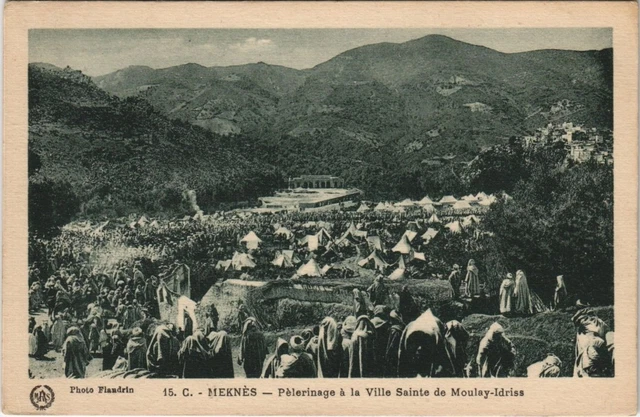 CPA AK MAROC MEKNES Pelerinage a Ville Sainte de MOULAY IDRISS Flandrin (38046)