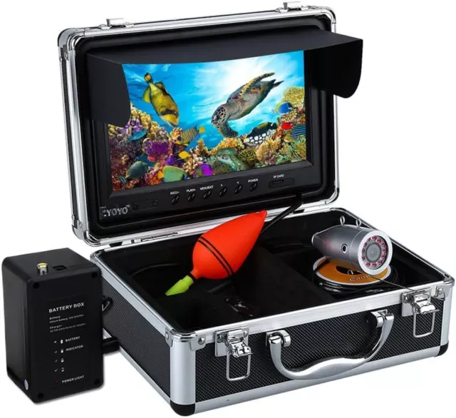 Eyoyo 9inch Underwater Video Camera System Fish Finder W/ 8GB DVR 50M 12IR Light