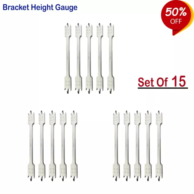 Dental Bracket Positioning Folding Bone Height Guage Measuring Devices Set Of 15